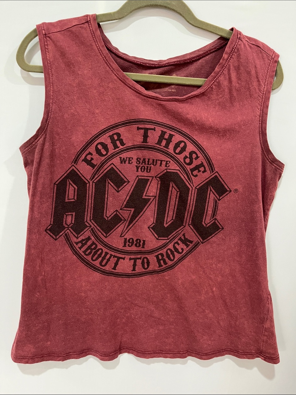 AC/DC Red Graphic women’s Muscle Tank Top
